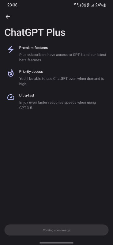 ChatGPT 安卓版已正式上线，目前暂不支持应用内购OpenAI 宣布 ChatGPT 安卓版现已在美国，印度，孟加拉国和巴西可下载，计划在接下来的一周内将其推广至更多的国家