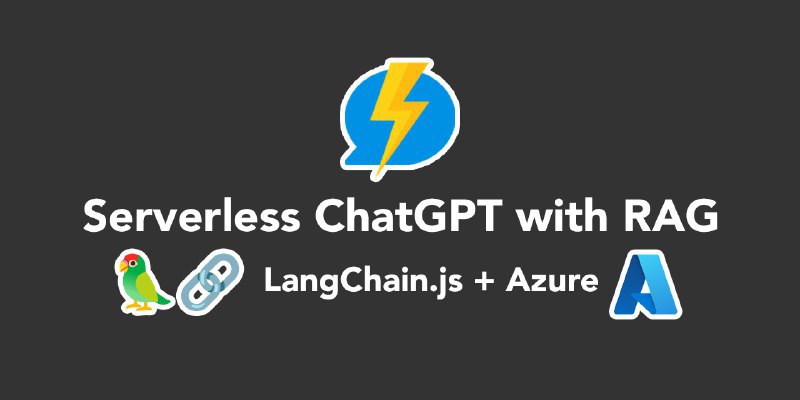 Azure-Samples / serverless-chat-langchainjsCreate your own serverless ChatGPT with Retrieval-Augmented-Generation using LangChain js, TypeScript and AzureRepo URL | 👀12 🍴12 ⭐99#D20240411 #D20240411_Typescript #TypescriptGitHubGitHub - Azure-Samples/serverless-chat-langchainjs: Create your own serverless ChatGPT with Retrieval-Augmented-Generation using…Create your own serverless ChatGPT with Retrieval-Augmented-Generation using LangChain.js, TypeScript and Azure - Azure-Samples/serverless-chat-langchainjsvia Github Trending - Telegram Channel