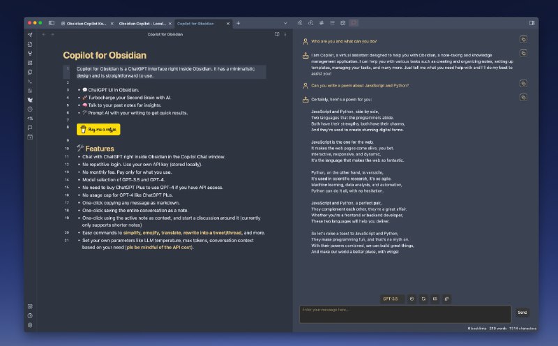 ----------------------MJJ出征:Photo----------------------obsidian copilot人话：基于obsidian的ChatGPT插件