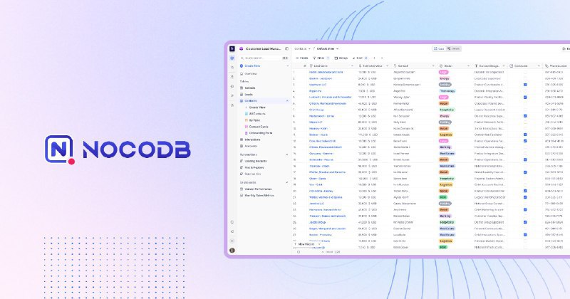 #AI #数据库 #开源⭐ NocoDB - 将数据库转为电子表格🐙 开源页面NocoDB 通过可视化的方式将 MySQL、PostgreSQL、SQL Server、SQLite、MariaDB 等数据库转换为智能电子表格支持本地部署，也可也在线使用↗️ 相关阅读▫️Teable - 一款开源的无代码数据库▫️SQL Chat - 一个基于聊天的 SQL 客户端▫️SQLBot - 基于大模型和 RAG 的智能问数系统▫️DB-GPT - 一个开源的以数据库为基础的 GPT 实验项目▫️Chat2DB - 一款适用于各种数据库的智能SQL客户端和报表工具📮投稿 📢频道 💬群聊 🔎索引via 极客分享 - Telegram Channel