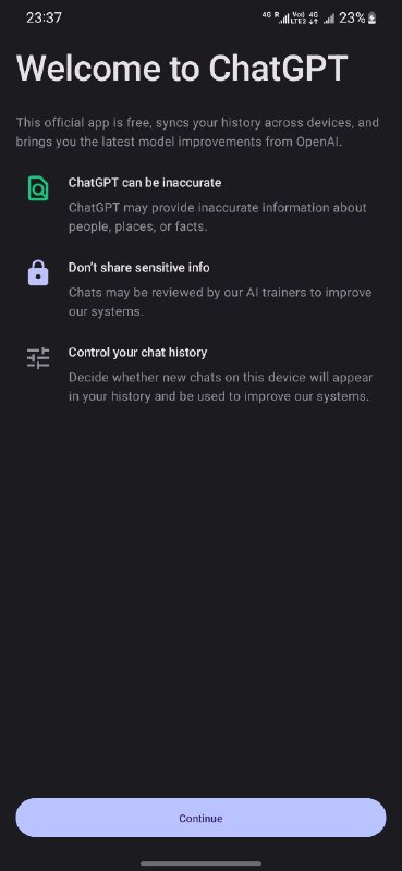 ChatGPT 安卓版已正式上线，目前暂不支持应用内购OpenAI 宣布 ChatGPT 安卓版现已在美国，印度，孟加拉国和巴西可下载，计划在接下来的一周内将其推广至更多的国家