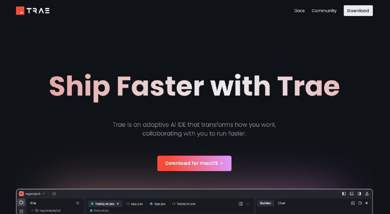 字节发布了自家 AI 编程工具 Trae，号称和Cursor一样强大好用字节跳动在海外发布 AI Coding 产品 Trae，一款全新的智能协作 AI IDE ，限时免费，Claude-3.5-Sonnet、GPT-4o 免费用