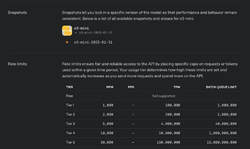 OpenAI 已向Tier 3以下用户开放GPT o1和o3-mini的API使用权限🗒 标签: #OpenAI📢 频道: @GodlyNews1🤖 投稿: @GodlyNewsBotvia Yummy 😋 - Telegram ChannelOpenAI 已向Tier 3以下用户开放GPT o1和o3-mini的API使用权限🗒 标签: #OpenAI📢 频道: @GodlyNews1🤖 投稿: @GodlyNewsBotvia Yummy 😋 - Telegram Channel
