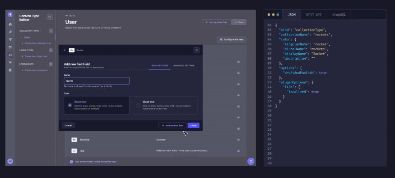 👉 名称：Strapi🤖 类型：🎯项目👏 介绍：Strapi 是一个开源的头部 CMS，它允许开发者使用 JavaScript 或 TypeScript 来构建和定制项目