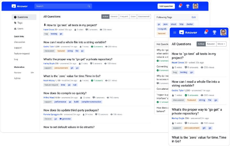 #开源 #建站 #论坛❓ Apache Answer - 一个开源的问答平台↗️ 演示地址Apache Answer 适用于团队问答平台，也可以是社区论坛、帮助中心以及知识管理平台📮投稿 📢频道 💬群聊 🔎索引via 极客分享 - Telegram Channel