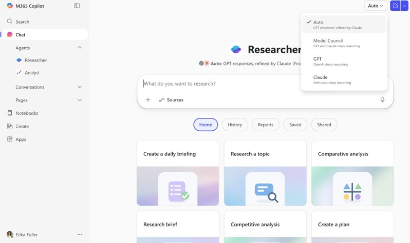 微软推出 Critique 功能让 GPT 与 Claude 协同科研微软近日为 Microsoft365Copilot 的研究员工具（Researcher）发布了重磅功能 Critique，首次实现 GPT 与 Claude 的同台协作