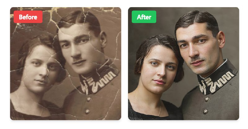 #Flux #图像处理 #AI🎥 一款基于 Flux Kontext 模型开发的老照片修复在线工具该工具可修复老照片、修复划痕和损坏，还能给黑白照片上色实测效果还可以，目前完全免费📮投稿 📢频道 💬群聊 🔎索引via 极客分享 - Telegram Channel