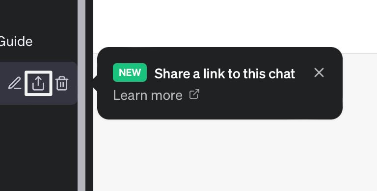 #Update #ChatGPT部分用户现在可以开始分享自己的 ChatGPT 会话了