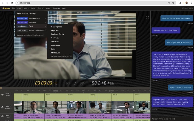 🆔 网站名称：Clapper⭐ 网站功能：视频编辑📁 网站简介：一个为 AI 电影时代设计的视频合成器和序列器开源项目