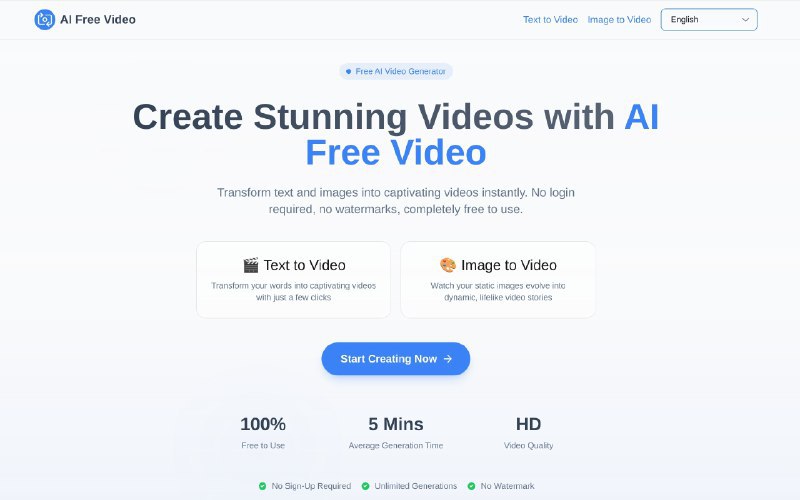 📢导航站收录更新通知！#AI·视频 #AI新时代站点名称: AI Free Video Generator描述: 使用 AI 视频生成器立即从文本和图像创建专业视频