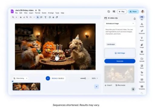 谷歌Vids集成 Veo3.1模型，支持文字提示词指挥 AI 虚拟形象互动谷歌于4月2日宣布为其企业级视频创作应用 Vids 引入重大升级，通过集成 Veo3.1视频生成模型与自然语言交互技术，实现从静态生成向动态“指令控制”的跨越