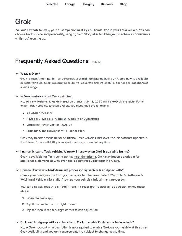 Grok正式登陆特斯拉 “脱缰模式”让车主上头 但还不能当导航7月13日消息，特斯拉的驾驶舱，闯入了一个“脱缰的灵魂”