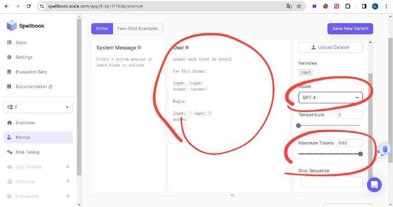 spellbook.scale.com可用性极差，极不方便，但提供包括gpt4在内的大批模型，简易配置和最终效果如上图，注意需修改的地方，其余请自测via ChatGPT 精选 - Telegram Channel (author: jiexian wang)spellbook.scale.com可用性极差，极不方便，但提供包括gpt4在内的大批模型，简易配置和最终效果如上图，注意需修改的地方，其余请自测via ChatGPT 精选 - Telegram Channel (author: jiexian wang)