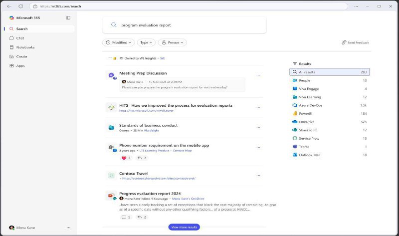 Microsoft 365 Copilot Search 正式上线，AI一体化搜索体验开放微软宣布 Microsoft 365 Copilot Search 正式上线，该功能集成于 Microsoft 365 Copilot 应用，可在桌面、网页及移动端直接访问，为用户提供统一、智能的信息检索体验