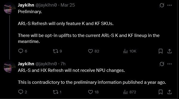 英特尔在Arrow Lake更新中跳过NPU 4升级英特尔定于 2025 年下半年发布的 Arrow Lake-S 台式机更新可能不会带来 AI 功能的预期提升