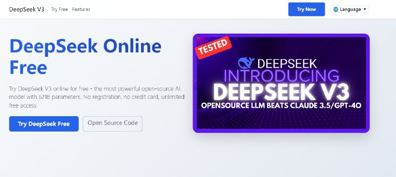 📢导航站收录更新通知！#AI·问答 #AI新时代站点名称: DeepSeek 在线 - 免费试用 DeepSeek V3描述: DeepSeek 在线