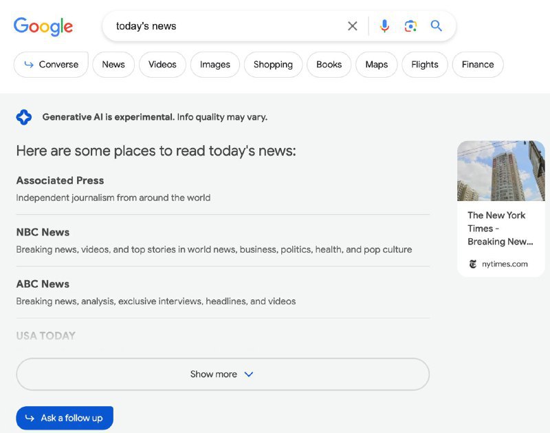 今天打开邮件获得了 Google SGE 生成式搜索的体验资格