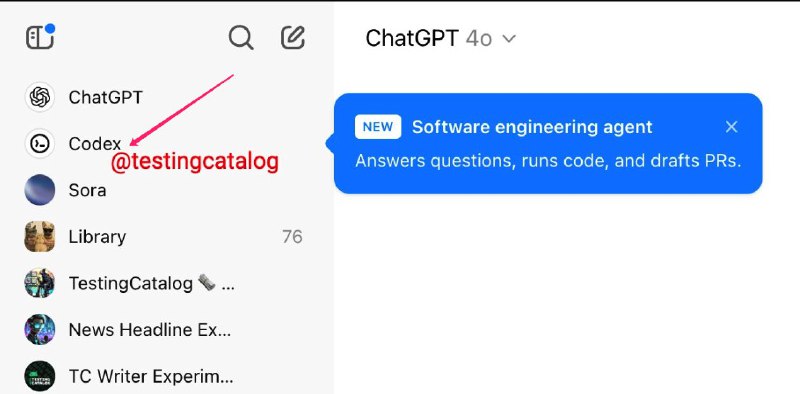小互: 今晚 OpenAI 的新东西曝光：Codex一个软件工程智能体功能：描述为：Answers questions, runs code, and drafts PRs.- 解答代码相关的问题- 实时运行和测试代码片段- 自动生成 Git 提交（PR）内容，协助团队协作图像来自@testingcatalog----------------------Fri May 16 2025 22:17:25 GMT+0800 (China Standard Time)via Twitter @小互