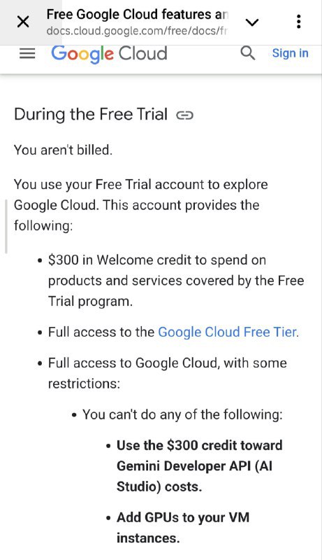 Google Cloud Platform $300 免费试用额度不再适用于 Gemini Developer API（AI Studio）