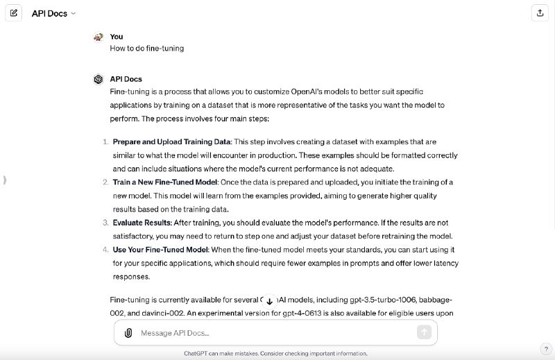 把 OpenAI 的所有文档整了出来，做了个GPTs，开启 Code Interpreter 帮我写码，非常实用！GPTs：