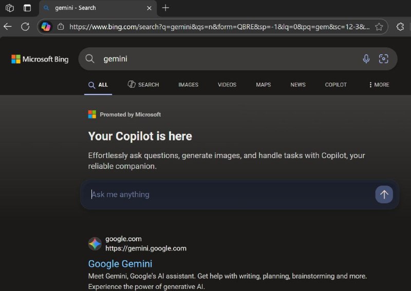 微软的最新小动作：在Bing搜索DeepSeek等会弹出Copilot伪装最近微软在Bing中采取了一种颇具争议的策略，当用户搜索DeepSeek、ChatGPT、Gemini或Claude等竞争对手的AI服务时，Bing会弹出一个横幅，引导用户使用微软自己的Copilot