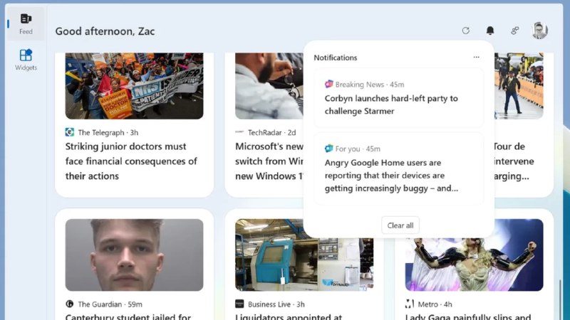 微软计划用 Copilot Discover 取代 Windows 11 小部件中的 MSN Feed微软正在测试由 Windows 11 中的 Copilot 提供支持的新闻提要