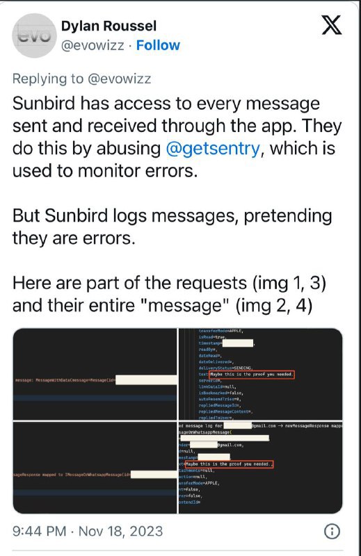 ↩️🖼 由于隐私问题，Nothing Chats已经从Google Play下架 以前，Nothing Chat曾宣布支持iMessage 用户广泛分享了Texts.com的一篇博客，显示Sunbird系统发送...Yummy 😋:Nothing Phone 2现已支持iMessage ，这是安卓设备首次集成此类功能 现在，Nothing Phone 2的用户可以使用蓝色气泡了