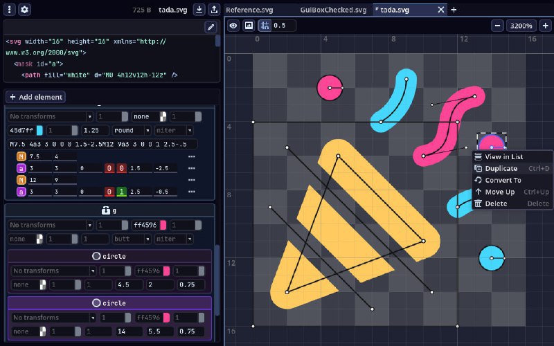 🆔 软件名称：GodSVG⭐️ 软件功能：矢量图形编辑器➡️ 支持平台：#Windows #macOS #Linux #Android📁 软件简介：一款免费的开源矢量图形编辑器，可以直接查看和编辑SVG代码，而不会添加任何元数据