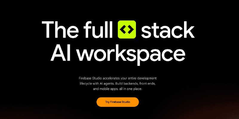 👉 名称：firebase.studio🤖 类型：🤖软件👏 介绍：Firebase Studio 是一个基于云端的代理开发环境，可帮助您构建和交付具有生产级品质的全栈 AI 应用，包括 API、后端、前端、移动应用等：via 老胡周刊资源分享频道 - Telegram Channel