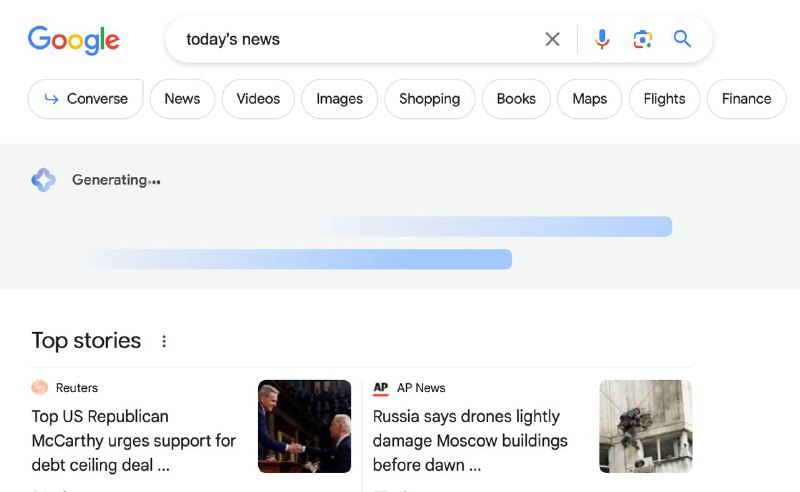 今天打开邮件获得了 Google SGE 生成式搜索的体验资格