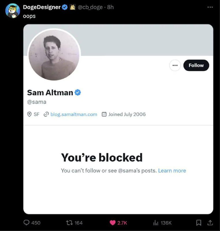 ↩️🖼 Sam Altman: 我们想向你展示Sora可以做什么，请回复您想看的视频的标题，我们将开始制作！ Doge: 一个把非盈利开源公司变成盈利闭源公司的家伙