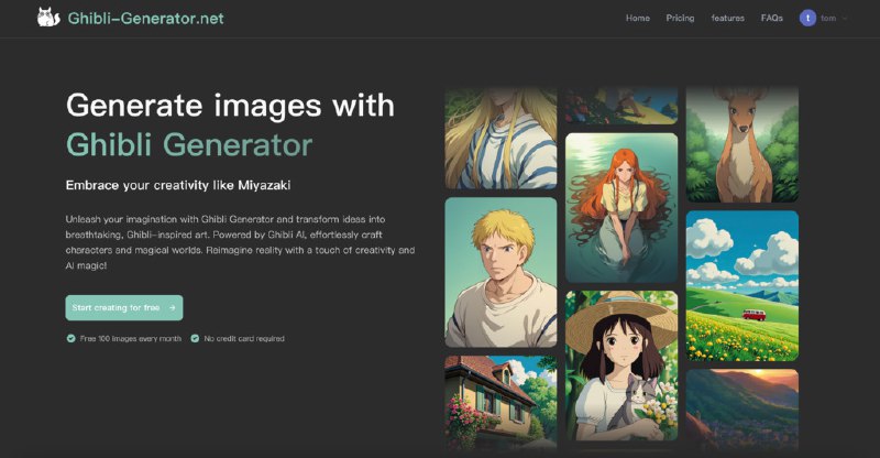 📢导航站收录更新通知！#AI·绘画 #AI新时代站点名称: Ghibli Generator Free AI Image Tool描述: 使用 AI 驱动的艺术工具 Ghibli Generator 生成令人惊叹的 Ghibli 风格图像