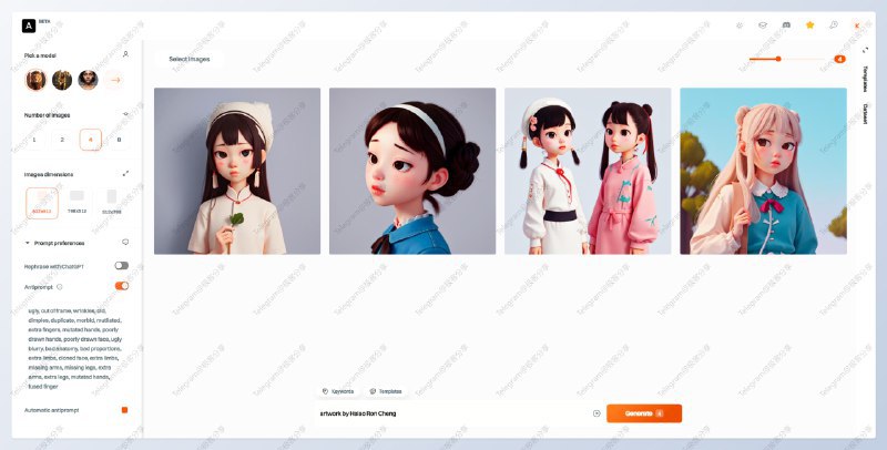 #AI绘画 #网站🖌Argil Ai - 一个 AI 绘画网站，每月 100 张额度📄进入网站需要先注册，这里直接用谷歌就行；然后点击「Playground」进入 AI 绘画主界面点击「Pick a model」选择喜欢的模型风格，然后在下方文字框输入 Prompt 即可生成🗣图中Prompt 是「artwork by Hsiao Ron Cheng」，我觉得效果还不错，配合之前发的「Prompt 网站合集」，可以做出不错的效果📑相关阅读🤖Prompt 网站合集 - 帮助你用好 AI📮投稿 📢频道 💬群聊via 极客分享 - Telegram Channel
