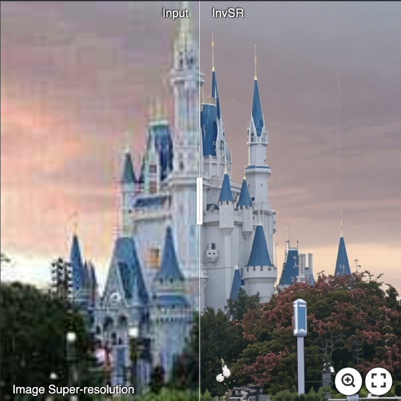 🆔 项目名称：InvSR⭐️ 项目功能：图像超分辨率📁 项目简介：一款通过扩散反演技术实现图像超分辨率的工具