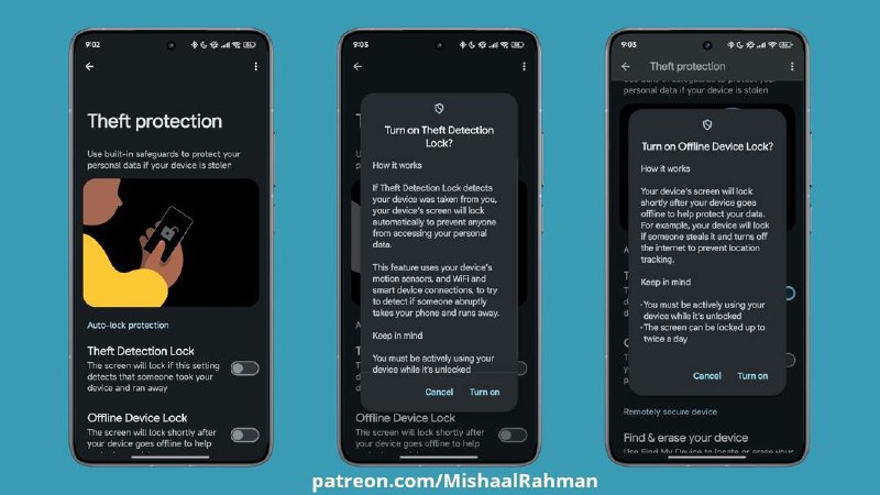 Yummy 😋:安卓新功能：可以在手机被盗时锁定屏幕谷歌正在推出一套新功能，旨在防止小偷更容易地访问你的数据