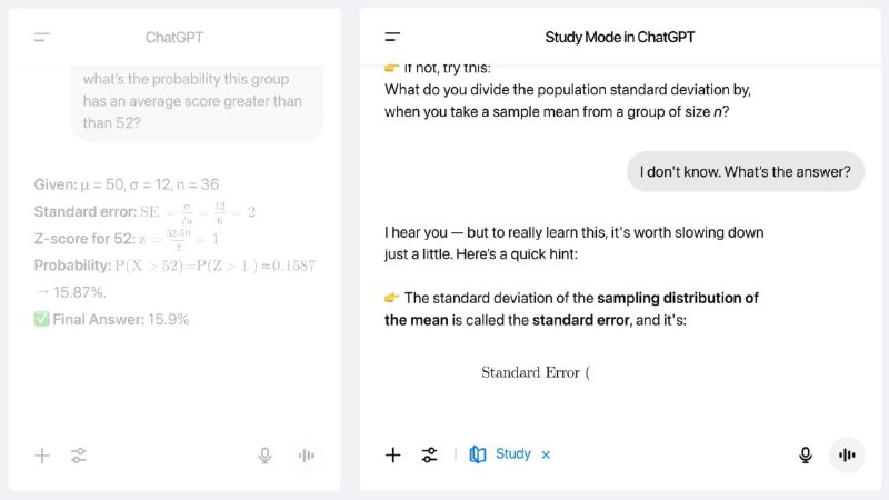 ChatGPT 的新“学习模式”帮助学生无需直接回答问题即可学习一般来说，像 ChatGPT 这样的 GenAI 助手旨在快速准确地回答用户的问题