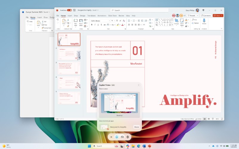 现在可以让 Windows 11 Copilot 助手查看整个桌面微软对 Copilot 应用程序及其 Vision 功能进行了新的功能更新，现在可以查看整个Windows 11桌面，而不仅仅是一两个应用程序